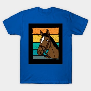 Retro Horse Animal Motif Agriculture T-Shirt